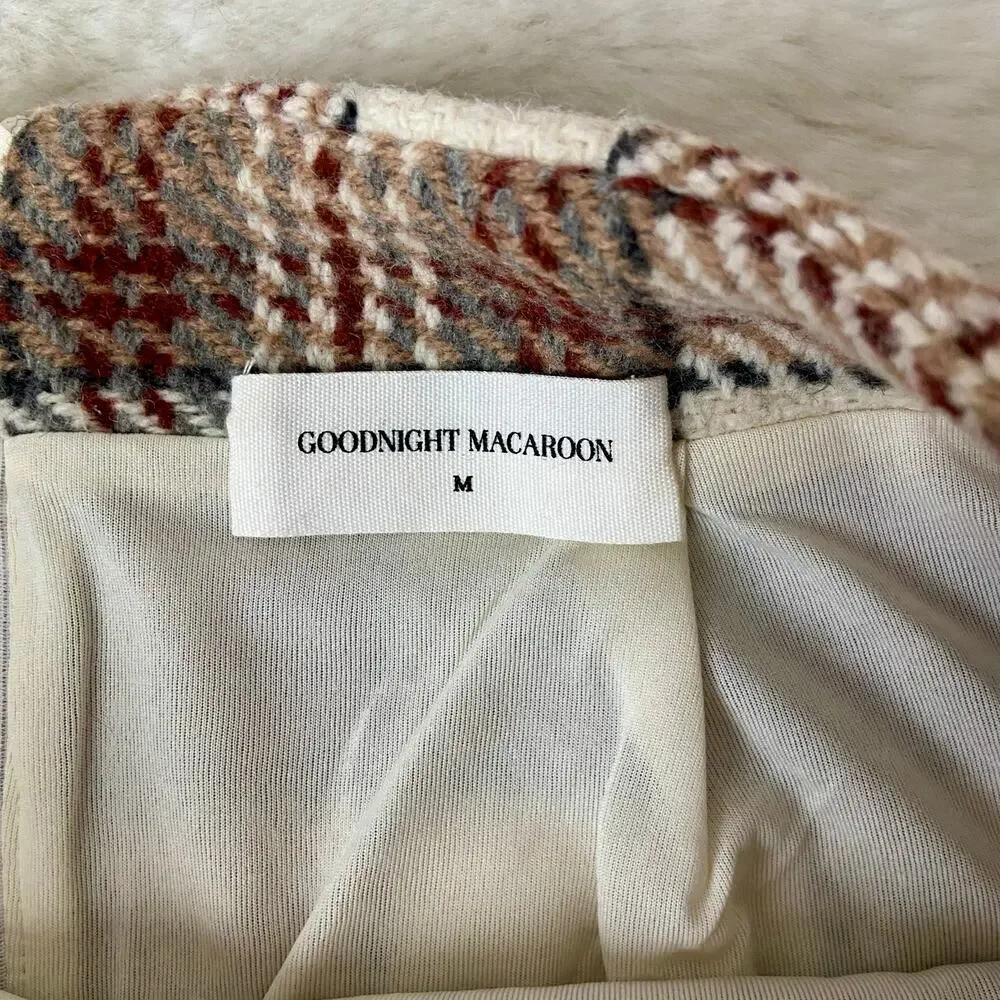 Goodnight Macaroon Plaid Mini Skirt Size Medium